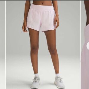 EUC Lululemon Hotty Hot HR Lined Short 4" - Color Meadowsweet Pink. Size 6